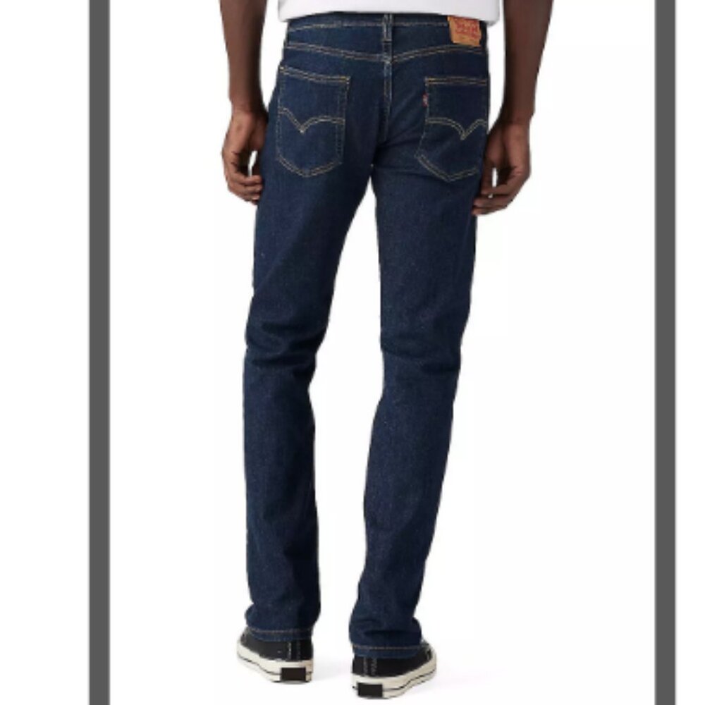 NWT: Levi's Mens 513 Slim Straight Jeans, Dark Denim, 32x32 - Picture 2 of 8